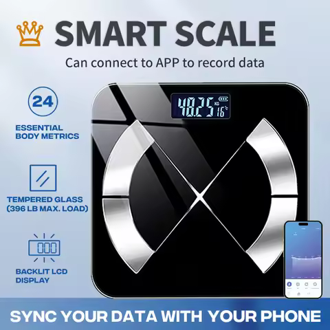 Bluetooth smart weight scale 180kg/400lb digital BMI weight scale with app data tracking LCD display