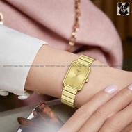 TISSOT T160.110.33.023.00 T1601103302300 Women's Watch SRV Faceted Sapphire Rectangle Quartz 30mm Br