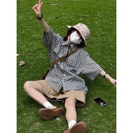 Basic checkered pattern unisex shirt (ord 7-14 days)