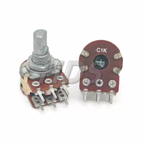 2PCS ALPHA 16 Type C1K Dual Channel Amplifier Volume Potentiometer 6-pin Adjustable Resistance Half 
