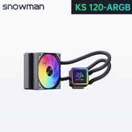 CPU Liquid Cooler intel AMD SNOWMAN KS120 ระบบระบายความร้อนCPUด้วยน้ำ หม้อน้ำ1ตอน ไฟARGB