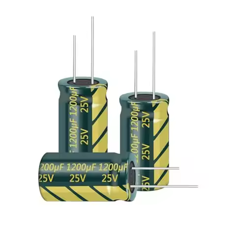 10Pcs 25V 1200UF Capacitor 13x25MM(0.51x0.98in) High Frequency Aluminum Electrolytic Capacitors for 