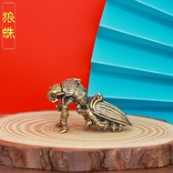 Domineering Beetle Brass Ornaments Car Pet Crafts Desktop Decoration