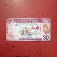 Uang kertas asing lama Ceylon Srilanka uang kertas mancanegara TP98mn