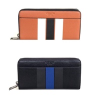 Coach continental striped long wallet men 's wallet with box