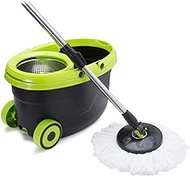 Mop,Stainless Steel Deluxe 360 Spin Mop &amp; Bucket Floor Cleaning System Included Handle with Microfiber Mop Heads Commemoration Day Better life