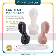 Kepala Patung / Female Mannequin Egg Head For Wig and Hijab / Scarf Display / Headband and Accessories Retail Use