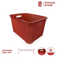 PACIFIC Jojo Keranjang Baju Pakaian Plastik 54.5 x 43 x 30.5 Cm Persegi Panjang Clothes Basket Serba