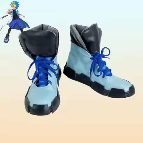 Anime Beyblade X Jaxon Cross Cosplay Shoes Ekusu Kurosu Boots Handmade Faux Leather Boots Carnival P