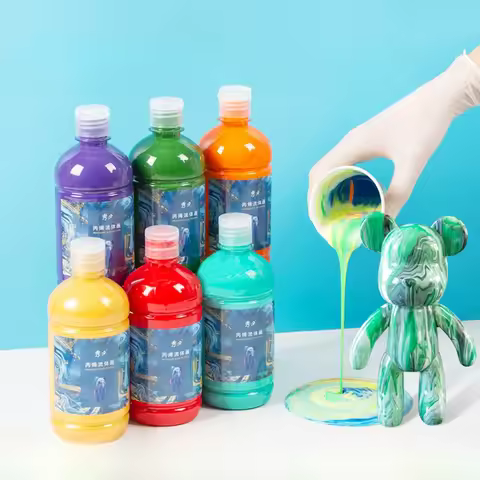 High Gloss Fluid Bear Acrylic Paint DIY Graffiti Hand Painting 100/500ml Waterproof Sunscreen Wall P