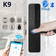 Digital Lock Smart Fingerprint Lock Electric Door Lock With Mirror Design TTlockAPP Setting and Mana