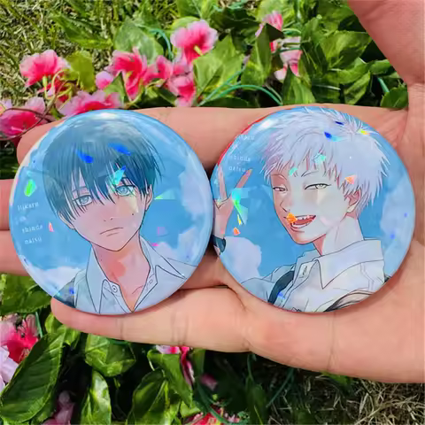 58mm Anime The Summer Hikaru Died Tsujinaka Yoshinori Cosplay COSTUME Badge Pin SPTE Tinplate Brooch