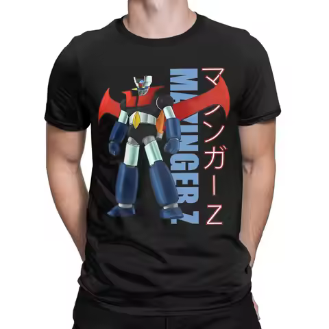 Men Women Mazinger Z T Shirt Anime 70s Retro Manga Super Robots Pure Cotton Clothing Amazing Round C