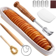 11 Piece Set Baguette Bread Fermentation Rattan Basket Set Baking Silicone Baguette Bread Fermentati