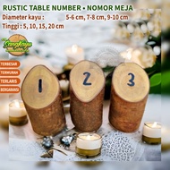 Rustic wooden table numbers, cafe table numbers, restaurant table numbers 8