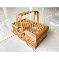 Woven Bamboo Food Container | Bamboo Woven Box | Bamboo Stem Box | 20x30 cm