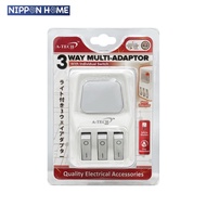 [ Electrical ] A-Tech 3 Way Multi-Adaptor With Switch & Neon Indicator