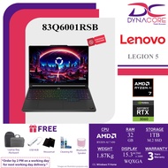 LENOVO LEGION 5 83Q6001RSB (AMD RYZEN AI 7 450 8C/ 32GB RAM (16GX2)/1TB SSD+1s/RTX5060-8GB/15.3"WQXG