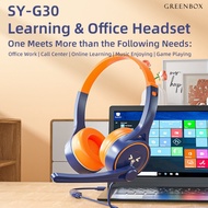 Greenbox SY-G30 Wired Headphone Comfortable Noise Reduction Over-Ear Computer Headphone with Microph