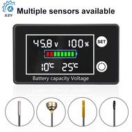 10-100V Digital Battery Monitor Volt Temp Switch Meter Gauge Battery Capacity Tester for Marine RV B
