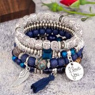 4pcs Bohemian Bodhi Style Bracelets, Fashion Versatile Suitable For Daily Wear (Slight Variation In 