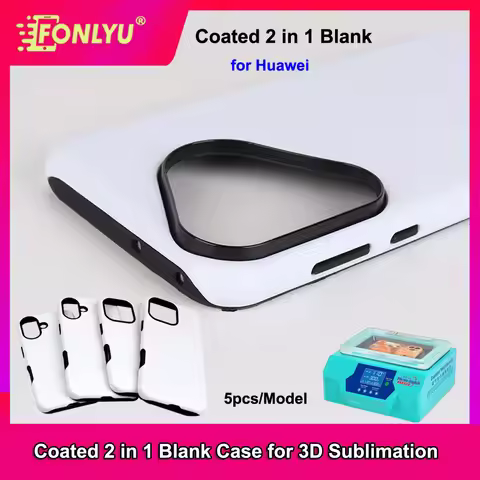 FONLYU Coated 2 in 1 3D Sublimation Blank Case for Huawei Mate P20 P30 P40 P50 P60 Lite Pro Thermal 