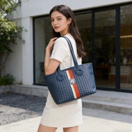 MOYNAT藍色老花滿印手提肩背包29*22*13 98新配件塵袋