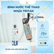 700ml anti-fall tritan plastic sports water bottle with decorative sticker LOBI.KISS