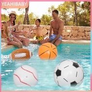 YEAHIBABY ลูกบอล 4pcs พองได้ระเบิดบอลชายหาดเบสบอลบาสเกตบอลฟุตบอลเบสบอล