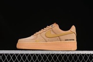 LV x Nike Air Force 1'07 Low 驢牌印花小麥色 空軍一號低幫休閑板鞋 CJ9179-200