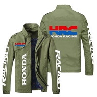 HONDA HRC LOGO Jacket Car LOGO Cardigan Jacket Casual Sports Men's Zipper Motorcycle Cycling Jersey