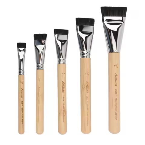 Artsecret Short Natural Hair Lacquer Urushi Brush Handmade Lacquerware Brush Oil Painting Tools 2527