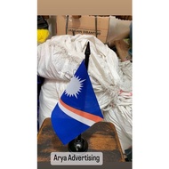 MARSHALL ISLAND national flag + wooden table pole