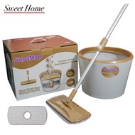 SupaMop S800 Hand Press Flat Spin Mop Set