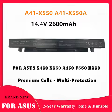 A41-X550A Laptop Battery for ASUS X550 X450 A450 F550 K550 Series A41-X550 Replacement Battery 14.4V