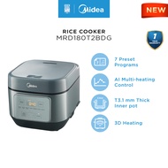 Midea MRI180T2BDG 1.8L Digital Rice Cooker With 10 Preset Menus & 3D IH Technology