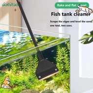 DUILIAN Glass Algae Scraper, Stainless Steel 33/53/73CM Aquarium Cleaning Tool,  Dual-Use Algae Remo