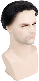 Rossy&Nancy Men's Toupee 8inch Hairpieces 100% European Virgin Human Hair Replacement System Hair To