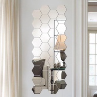 HIASAN DINDING Wall Decoration ACRYLIC HEXAGONAL HEXAGONAL Glass MIRROR Imported MIRROR WALL Sticker