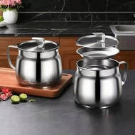 XUTIAN88WL Stainless Steel Oil Kettle, 1.5/2L with Strainer Filter Oil Pitcher, Filter Basket Set Le