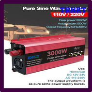 TRHRT EASUN Car Pure Sine Wave Inverter 1000W 1600W 2200W 3000W DC12V 24V To AC 220V Voltage Transformer Power Converter Solar Inverte GBNFN