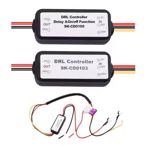 DRL Controller Daytime Running Light Relay Harness 12-18V Fog Light Controller CD0103 CD0105 Auto Ca