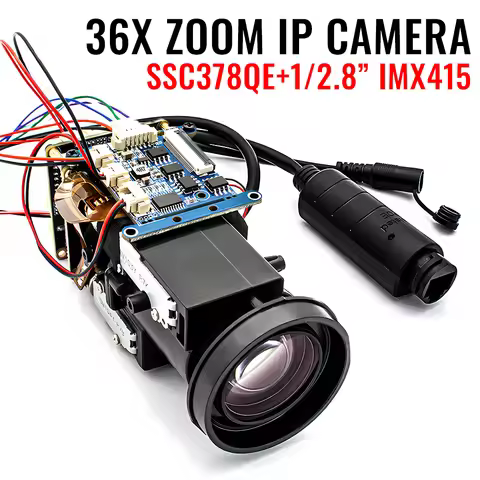 Cam 4K 36X Zoom IP Camera 4K 8MP 36X Motorized Zoom POE IP Camera Module 1/2.8" IMX415 SSC378QE ONVI