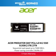ACER PREDATOR GM7 PCIE 4.0 M.2 SSD - 512GB | 1TB | 2TB