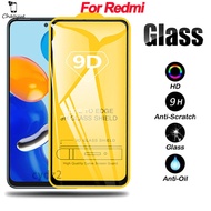9D HD Full Tempered Glass Film For Redmi Note 13 12 12s 11 11T 11s 10 10s 9 9s 8 Pro Plus Pro+ 4G 5G 2023