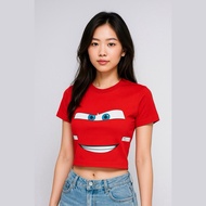 Crop Tee Mcqueen Crop Mc Queen Cars Lightning Mcqueen T-shirt Lightning Mcqueen Shirt Womens T-shirt