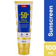 [Expiry: 06/2027] Coles SPF 50+ Ultra Sunscreen Tube 100mL