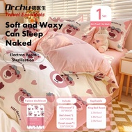 Dr.Chu初医生Sterilized Disposable 3/4-Piece Bed Sheet, Duvet Cover, Pillowcase Set - Individually Packa