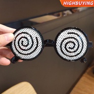HIGHBUYING New Cosplay Glasses Vertigo Pattern Funny Decorative Glasses Anime Dizzy Eyeglasses Birth