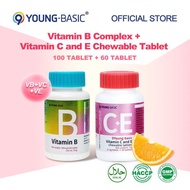 【DK.Beautification】【NEW LOOK】【Diskaun Combo】9YOUNG-BASIC Vitamin B Complex + Vitamin C and E Chewabl